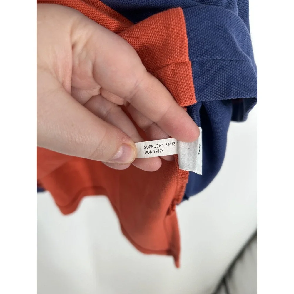 Polo Ralph Lauren Polo Shirt Rugby Big Logo Patch Colorblock Short Sleeve XL